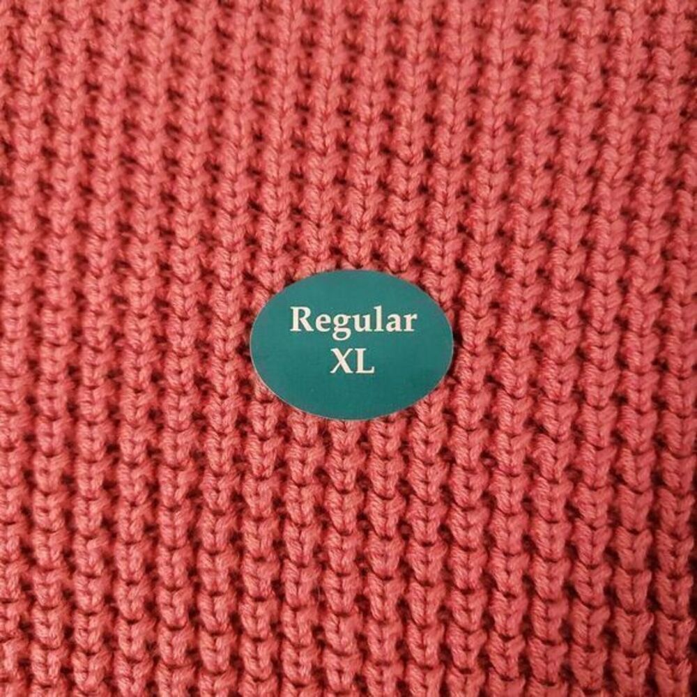 NEW L.L. Bean Quarter‎ Zip Seed Stitch Tri-Color Knit Pullover Sweater Size XL - Picture 5 of 5